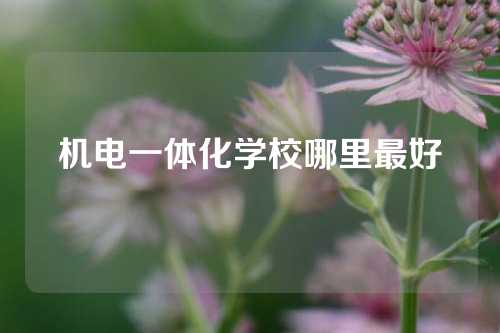机电一体化学校哪里最好