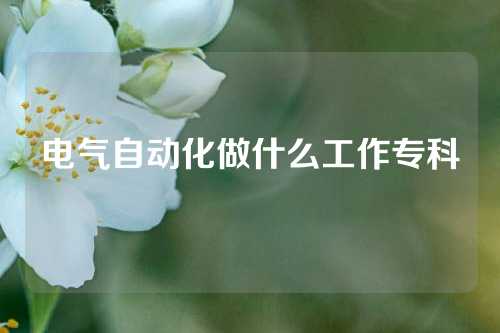 电气自动化做什么工作专科