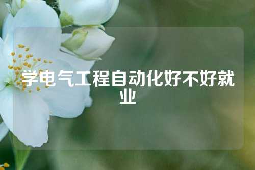 学电气工程自动化好不好就业