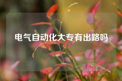 电气自动化大专有出路吗
