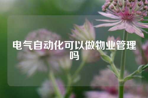 电气自动化可以做物业管理吗