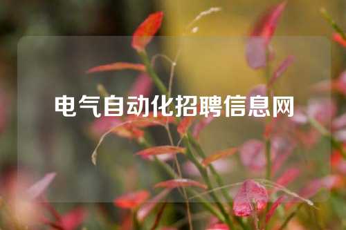 电气自动化招聘信息网