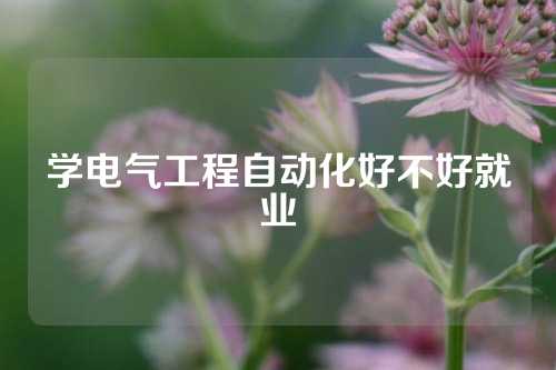 学电气工程自动化好不好就业