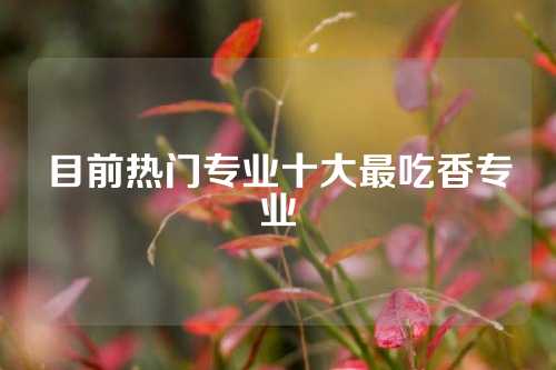 目前热门专业十大最吃香专业