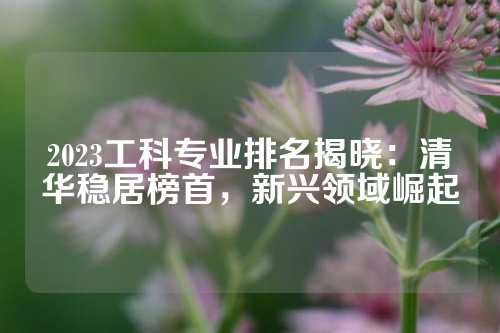 2023工科专业排名揭晓：清华稳居榜首，新兴领域崛起