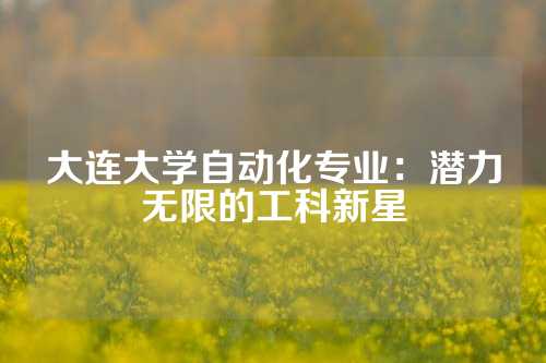 大连大学自动化专业：潜力无限的工科新星