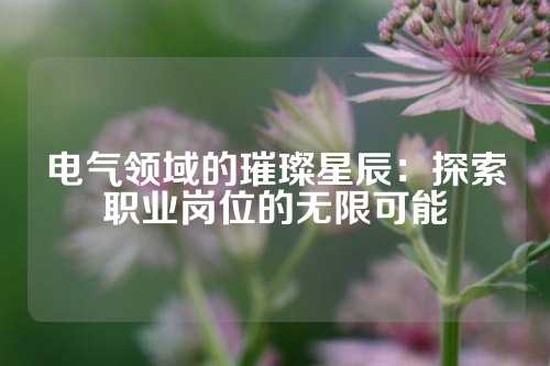 电气领域的璀璨星辰：探索职业岗位的无限可能
