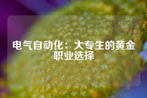 电气自动化：大专生的黄金职业选择