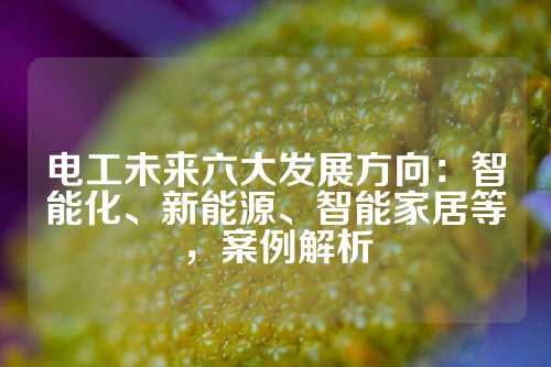 电工未来六大发展方向：智能化、新能源、智能家居等，案例解析
