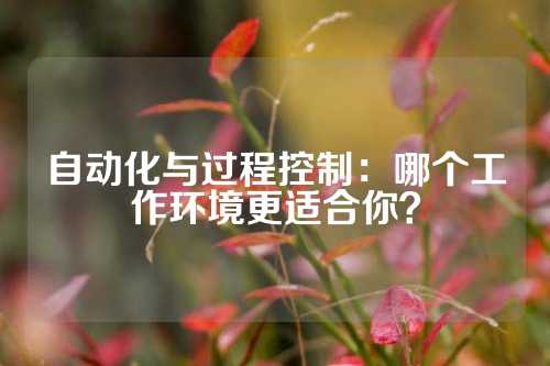 自动化与过程控制：哪个工作环境更适合你？