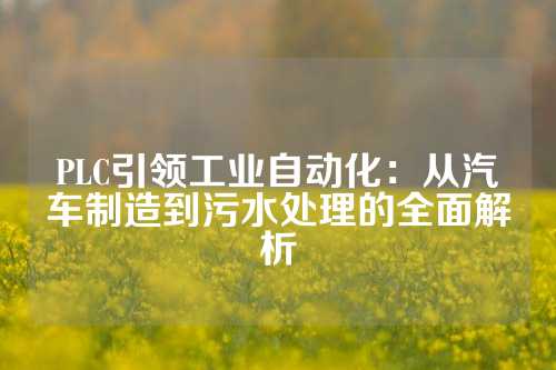 PLC引领工业自动化：从汽车制造到污水处理的全面解析