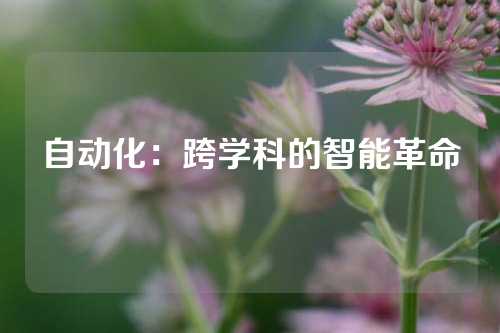 自动化：跨学科的智能革命