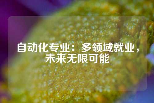 自动化专业：多领域就业，未来无限可能