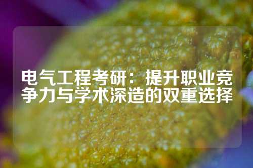 电气工程考研：提升职业竞争力与学术深造的双重选择