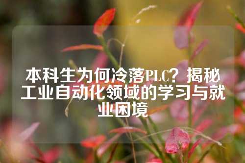 本科生为何冷落PLC？揭秘工业自动化领域的学习与就业困境