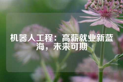机器人工程：高薪就业新蓝海，未来可期