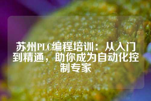 苏州PLC编程培训：从入门到精通，助你成为自动化控制专家