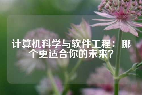 计算机科学与软件工程：哪个更适合你的未来？