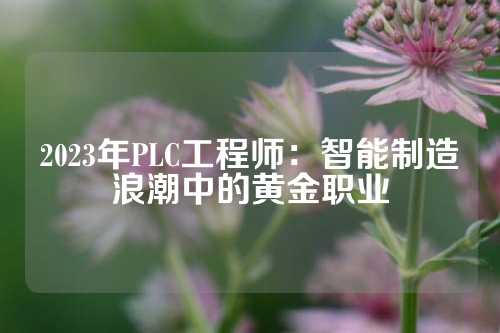 2023年PLC工程师：智能制造浪潮中的黄金职业