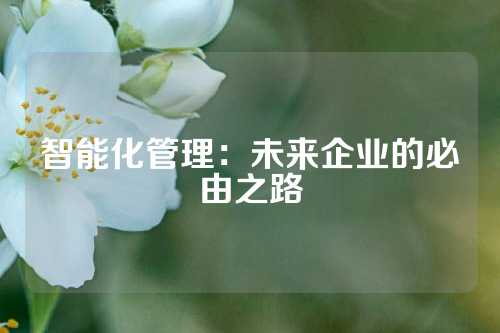 智能化管理：未来企业的必由之路
