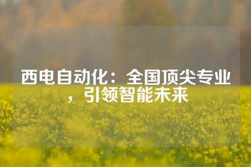 西电自动化：全国顶尖专业，引领智能未来
