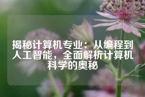 揭秘计算机专业：从编程到人工智能，全面解析计算机科学的奥秘