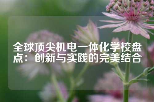 全球顶尖机电一体化学校盘点：创新与实践的完美结合