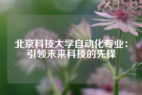 北京科技大学自动化专业：引领未来科技的先锋