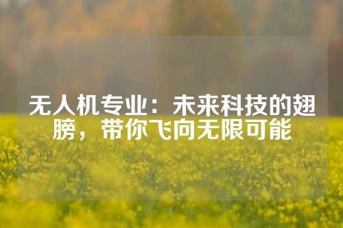 无人机专业：未来科技的翅膀，带你飞向无限可能