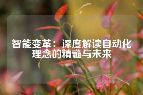 智能变革：深度解读自动化理念的精髓与未来