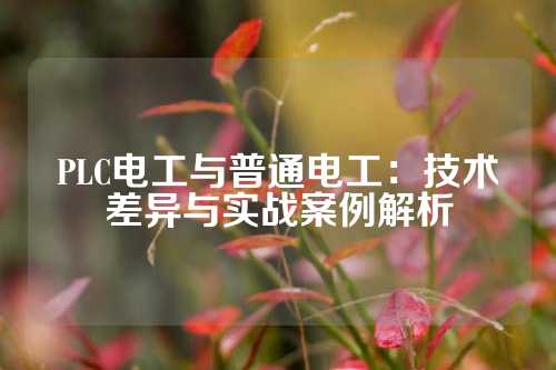 PLC电工与普通电工：技术差异与实战案例解析