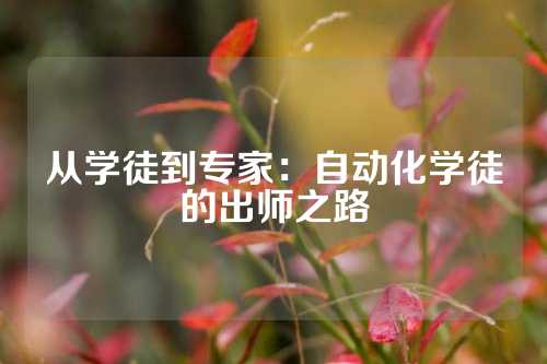 从学徒到专家：自动化学徒的出师之路