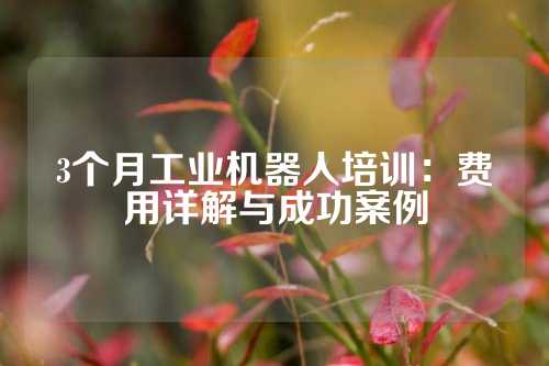 3个月工业机器人培训：费用详解与成功案例