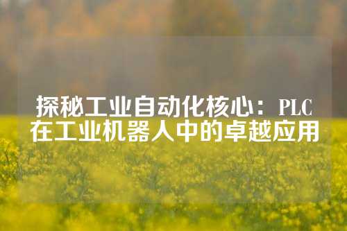 探秘工业自动化核心：PLC在工业机器人中的卓越应用