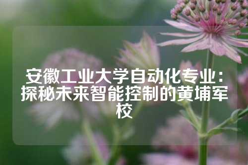 安徽工业大学自动化专业：探秘未来智能控制的黄埔军校