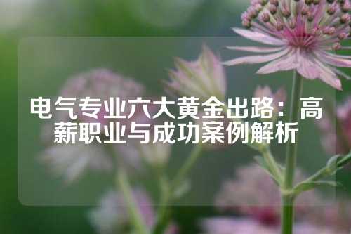 电气专业六大黄金出路：高薪职业与成功案例解析
