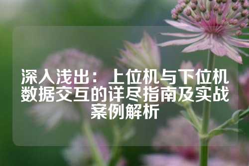 深入浅出：上位机与下位机数据交互的详尽指南及实战案例解析