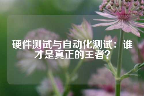 硬件测试与自动化测试：谁才是真正的王者？