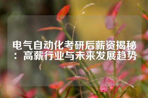 电气自动化考研后薪资揭秘：高薪行业与未来发展趋势