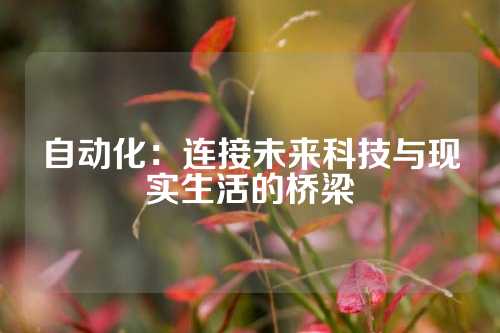自动化：连接未来科技与现实生活的桥梁