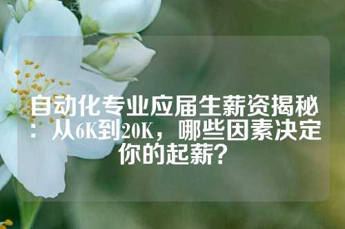自动化专业应届生薪资揭秘：从6K到20K，哪些因素决定你的起薪？