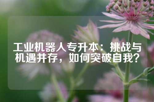 工业机器人专升本：挑战与机遇并存，如何突破自我？