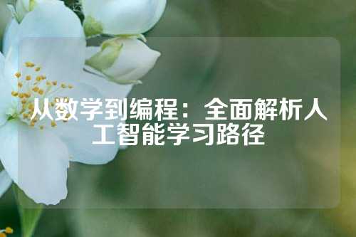 从数学到编程：全面解析人工智能学习路径