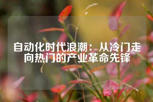 自动化时代浪潮：从冷门走向热门的产业革命先锋