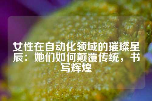 女性在自动化领域的璀璨星辰：她们如何颠覆传统，书写辉煌