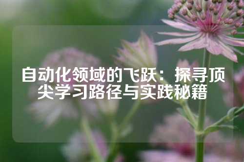 自动化领域的飞跃：探寻顶尖学习路径与实践秘籍