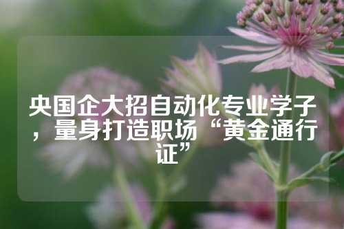 央国企大招自动化专业学子，量身打造职场“黄金通行证”