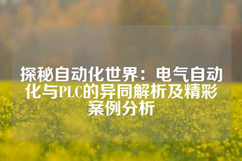 探秘自动化世界：电气自动化与PLC的异同解析及精彩案例分析