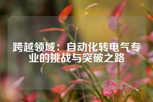 跨越领域：自动化转电气专业的挑战与突破之路