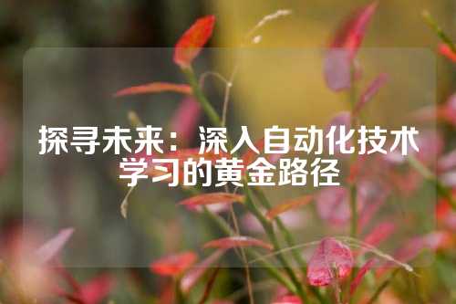 探寻未来：深入自动化技术学习的黄金路径